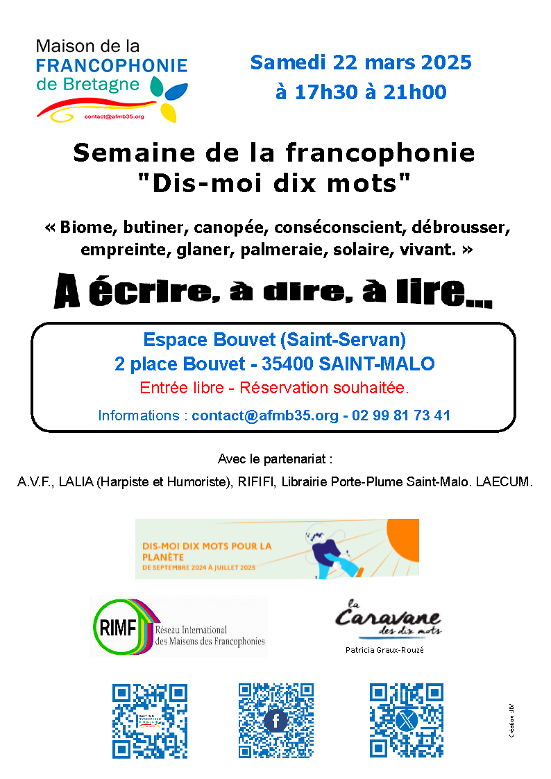 affiche Semaine de la francophonie